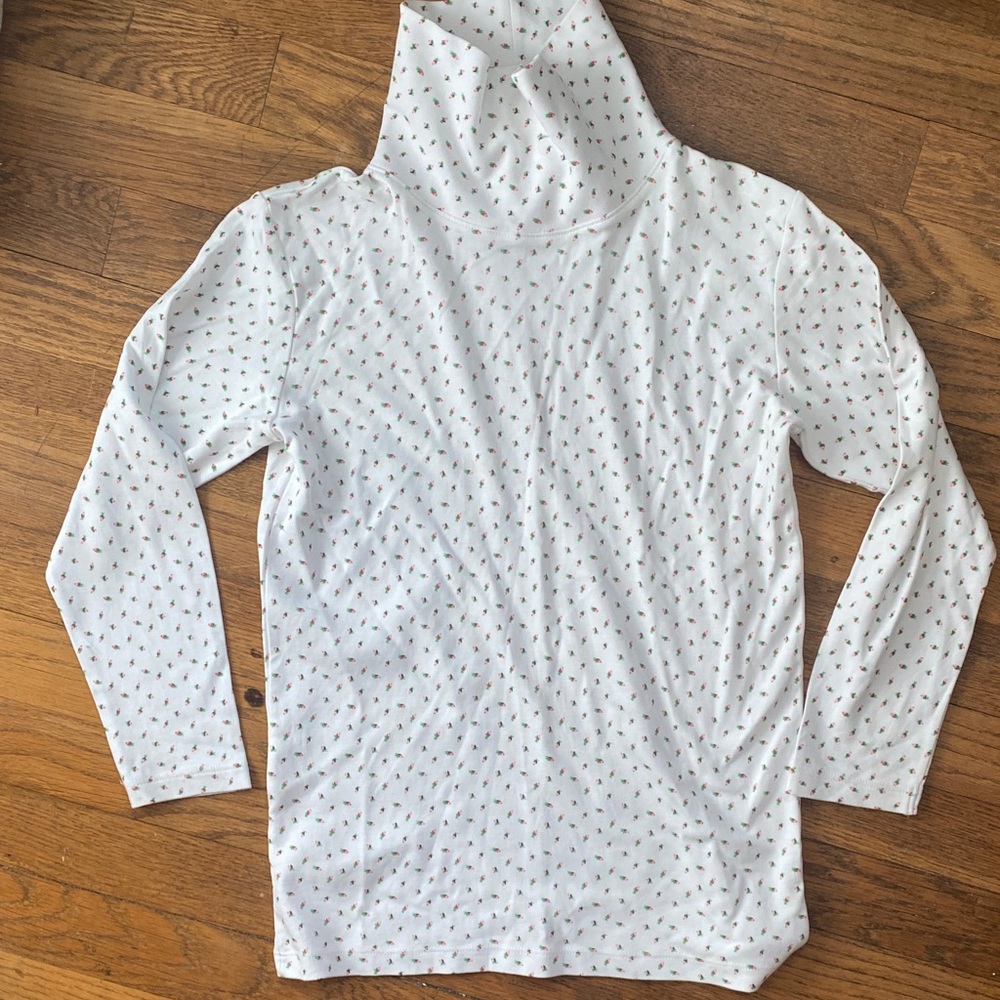 The Beaufort Bonnet Company rosebud floral turtleneck size 8